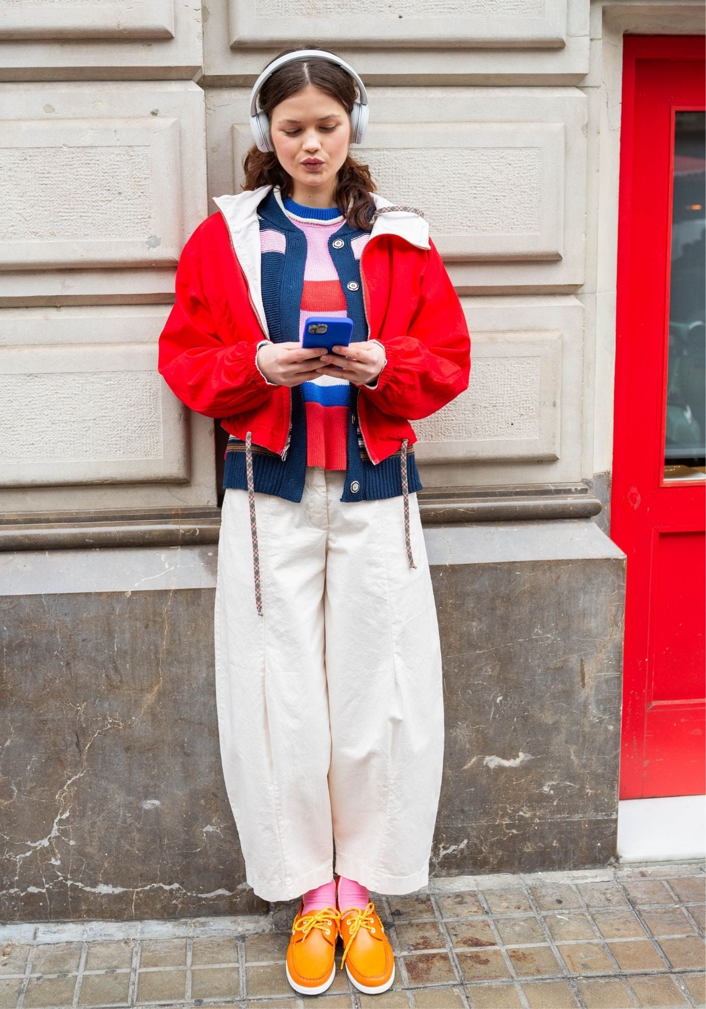 Roter Parra-Jacke