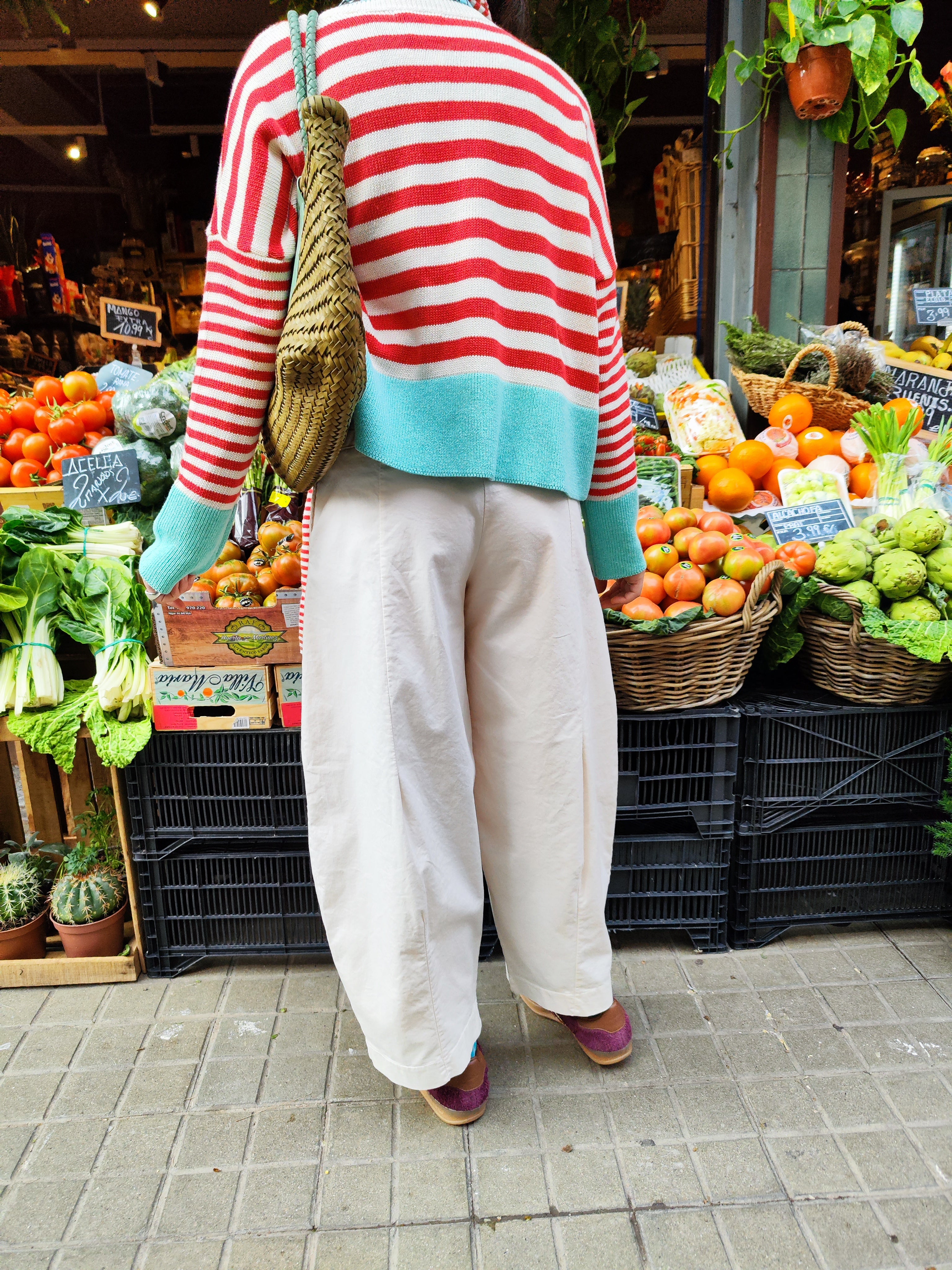 Pantaloni Dado Écru