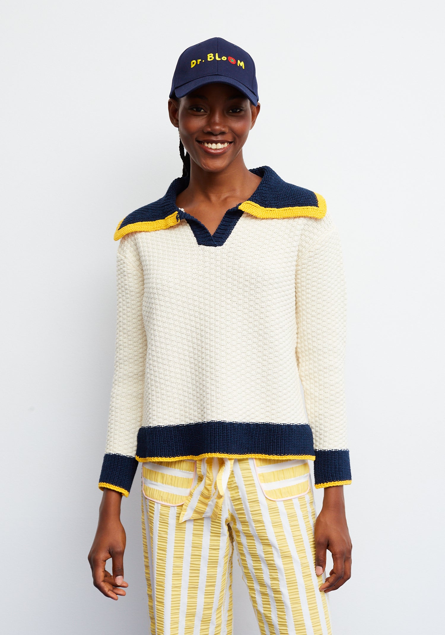 Pull Match Écru
