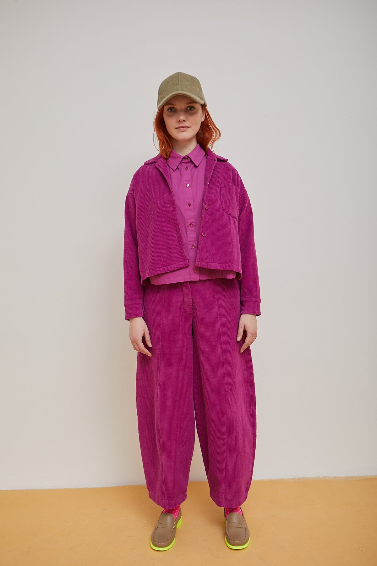 Pantalon Dado Frambuesa Pana