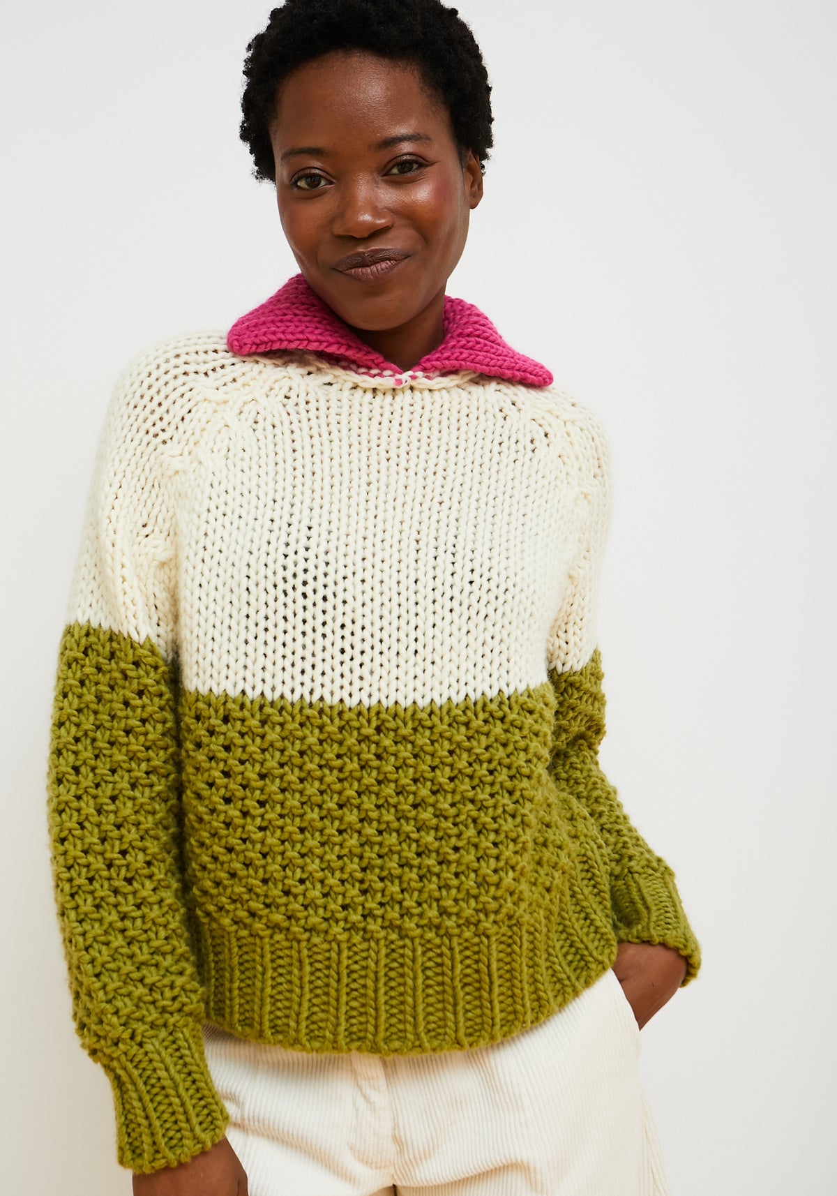 Glase Pullover Pistazie