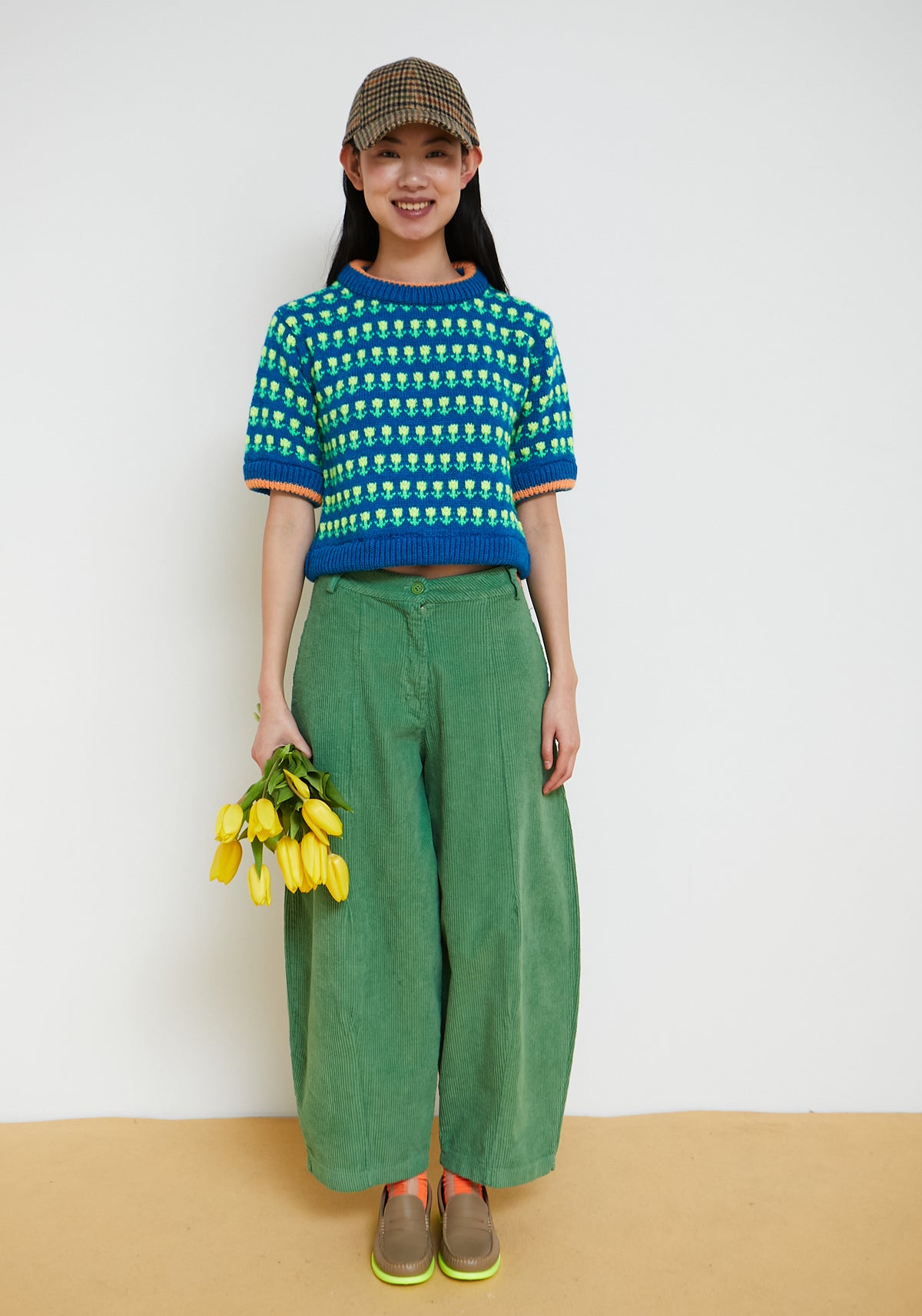 Pantalon Dado Verde Pana