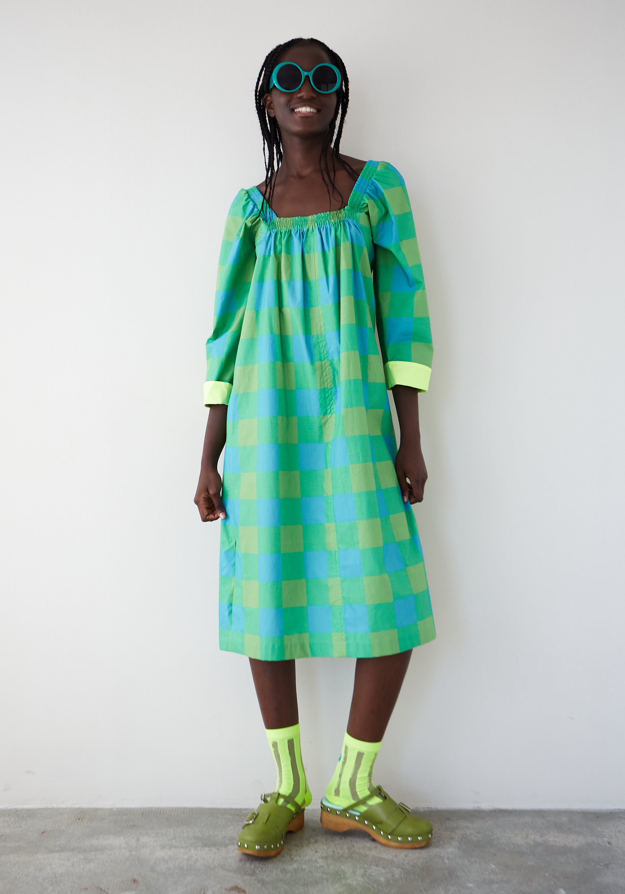 Vestido Sorbete Vichy Verde