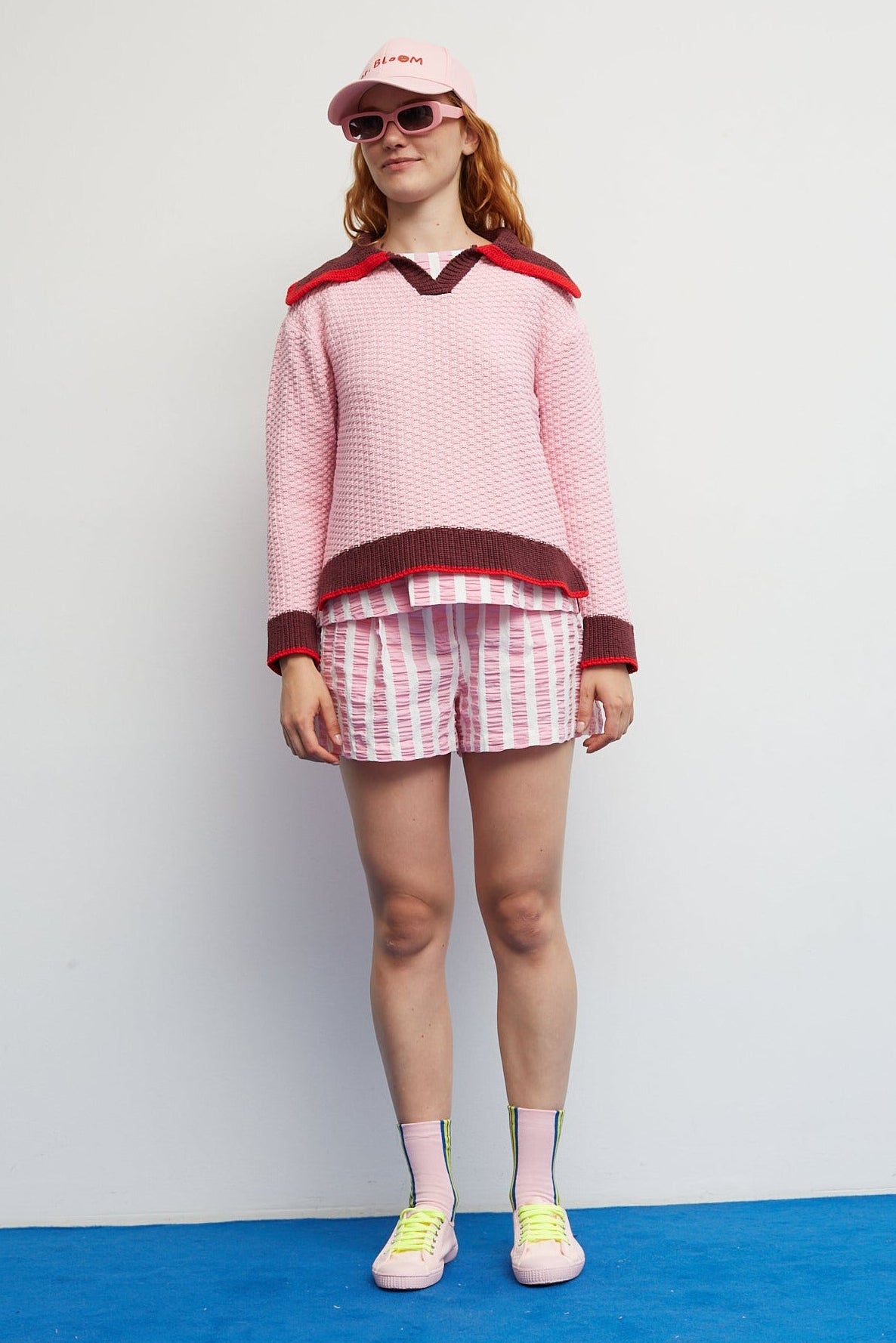 Short Star Rayas Rosa