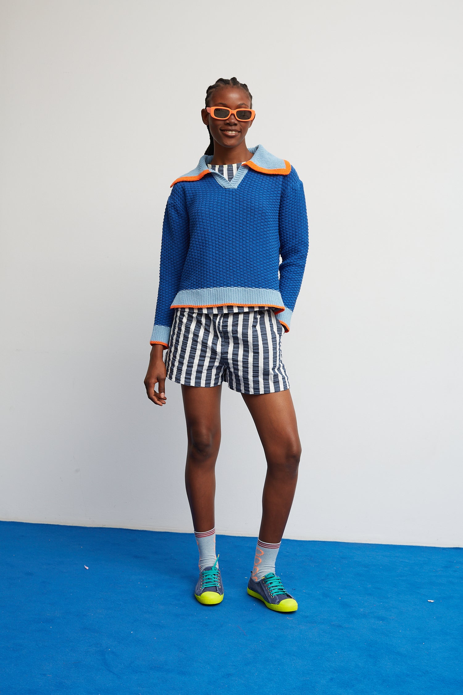 Pull Match bleu