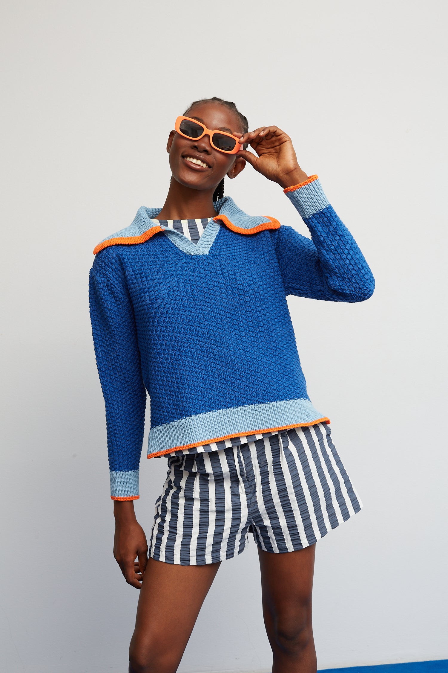 Pull Match bleu