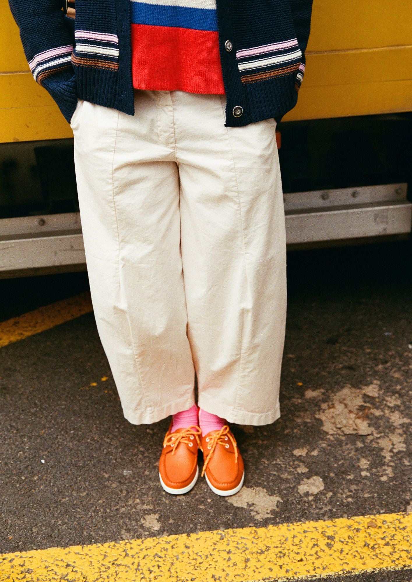 Pantaloni Dado Écru