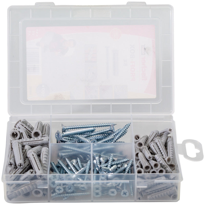 Boîte de 160 chevilles à expansion SX et vis FISCHER 567897 nylon SX - Ø 6-8 mm
