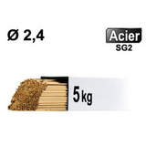 Baguettes acier SG2 Ø 1,6 mm / L. 1 m  Étui 5 kg GYS 087019