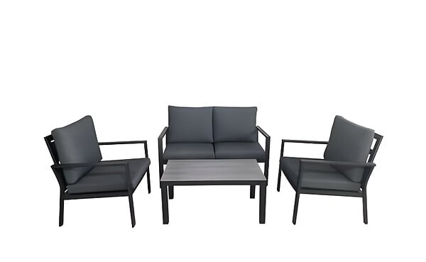 Salon de jardin bas Solena - Aluminium - 4 personnes
