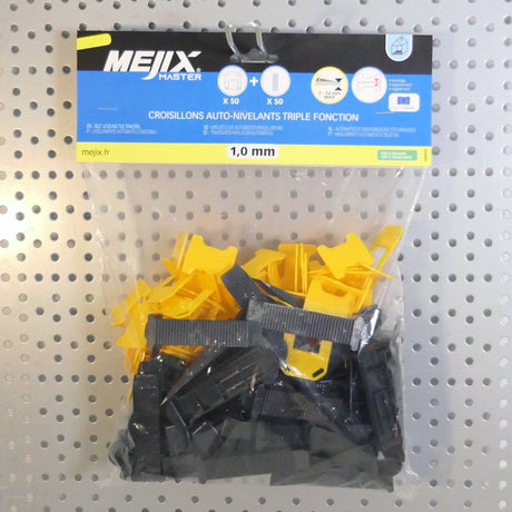 Sachet 50 croisillons 1 mm autonivelants + cales - MEJIX - 180096