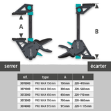 Serre joint à main PRO MAX 700mm - WOLFCRAFT - 3073000