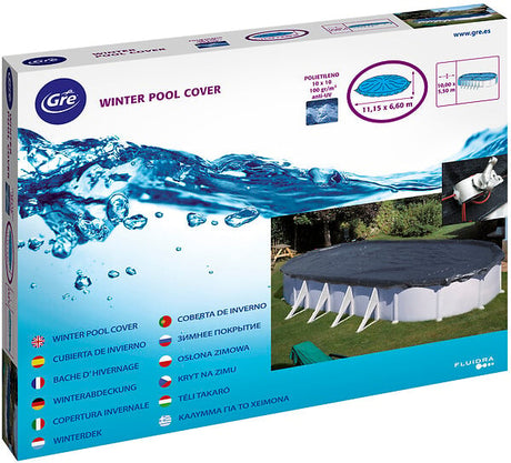 Bâche hiver 120g-m2 pour piscine D. 730x375 cm