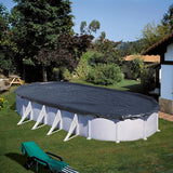 Bâche hivernage tendeur piscine ovale - 5x3m - 120g-m2