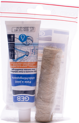 Kit étanchéité complet GEB pour raccords à visser métalliques 50ml + filasse 20g