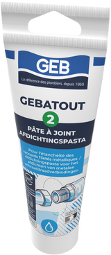 Pâte à joint non durcissante GEB Gebatout 2 pour raccords filetés métalliques 125ml - GEB - 103981
