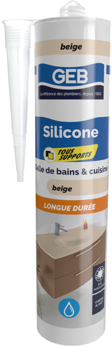 Silicone tous supports - GEB - 890711 - Beige - Cartouche 280 ml