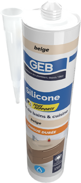 Silicone tous supports - GEB - 890711 - Beige - Cartouche 280 ml