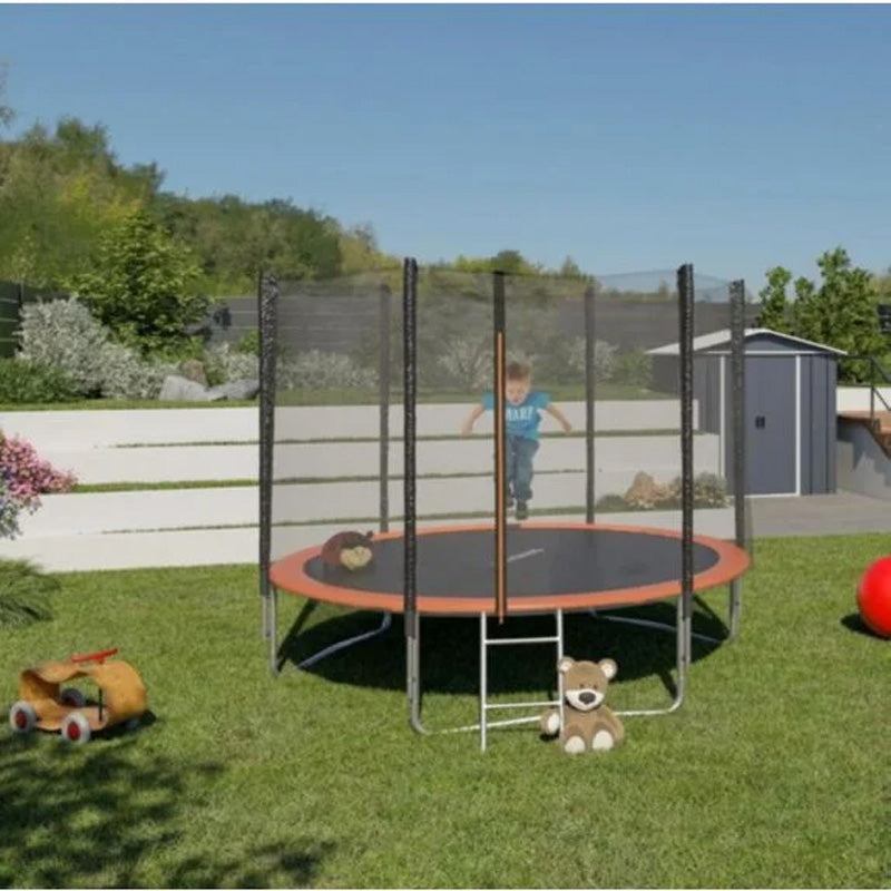 Trampoline de Jardin D305 cm Aléo by Trigano avec Filet de Sécurité et Échelle - 100 kg