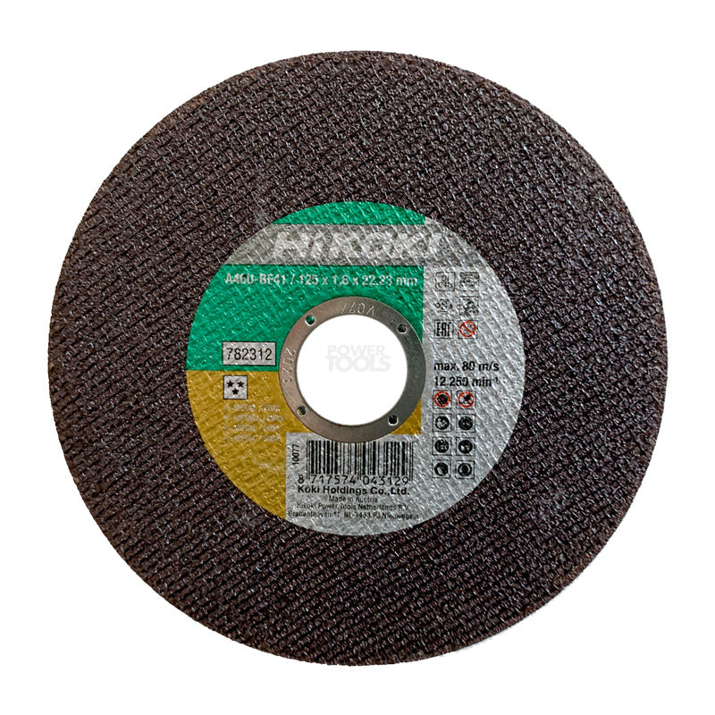 Disque à tronç. inox Proline HIKOKI Ø125 - 782312 - ép.1.6 m.plat