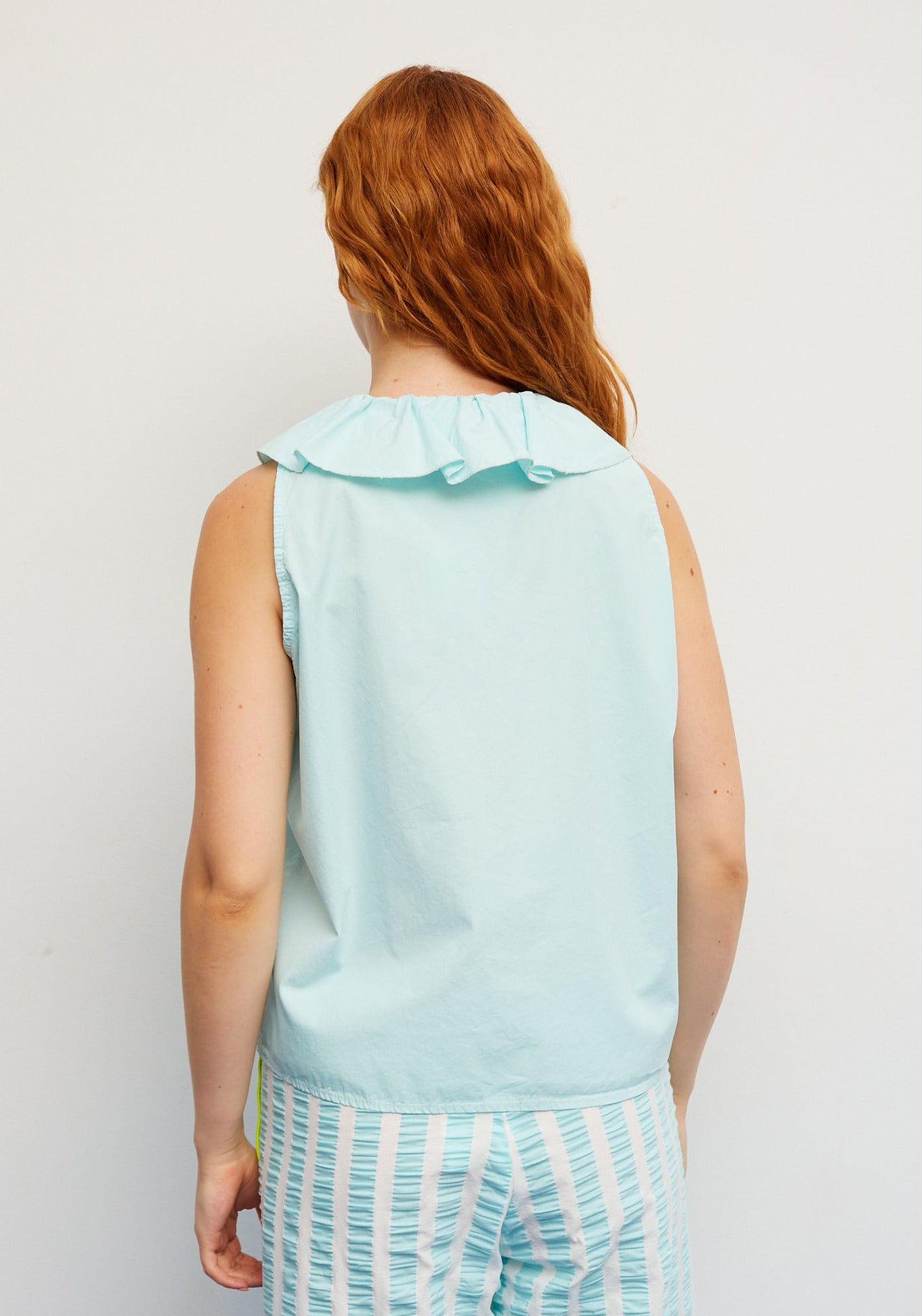 Pesto-Hemd in Aqua