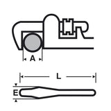 Clé Stillson acier 24” VIRAX 012560 - 60cm