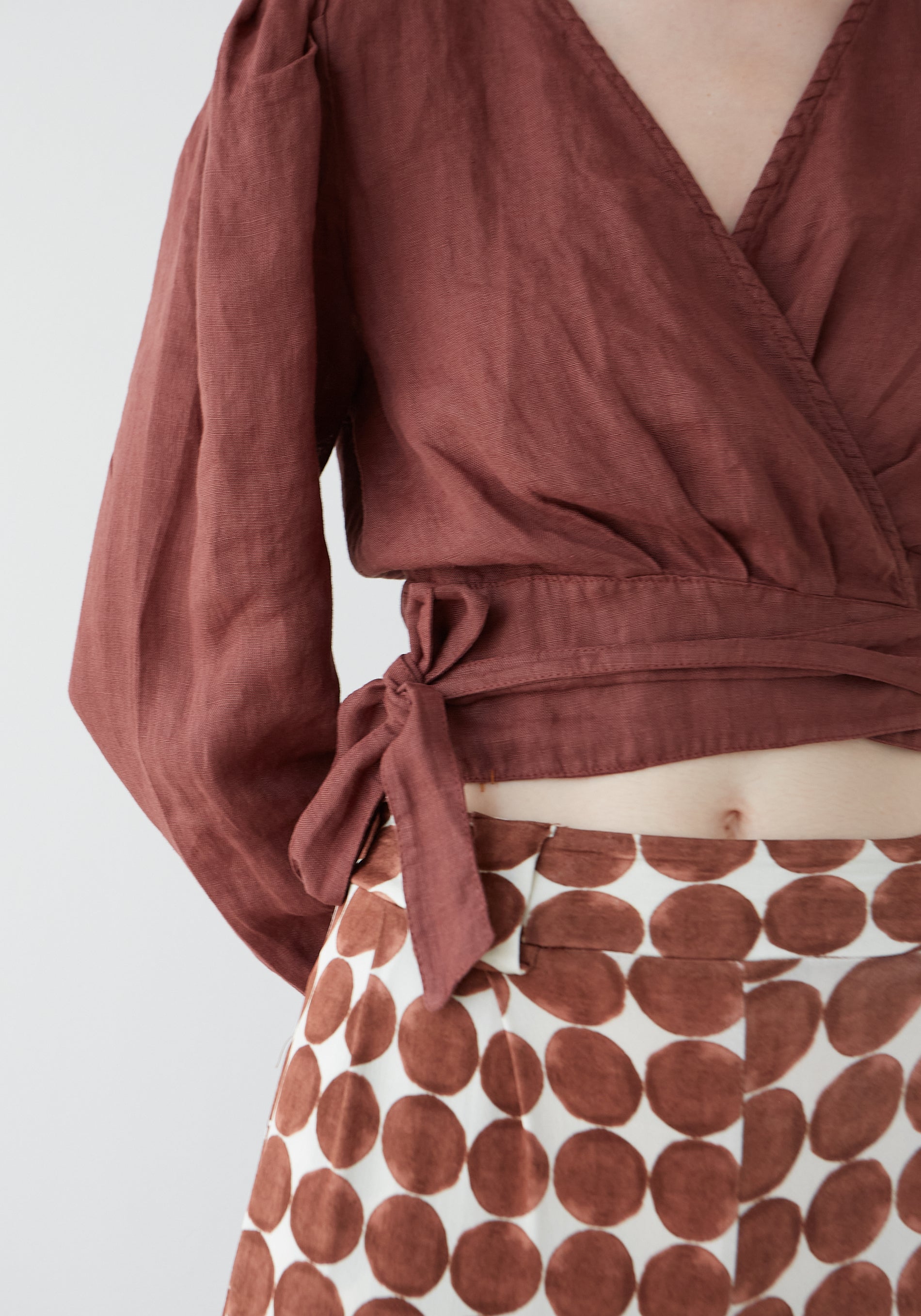 Blouse Capri Lin Marron