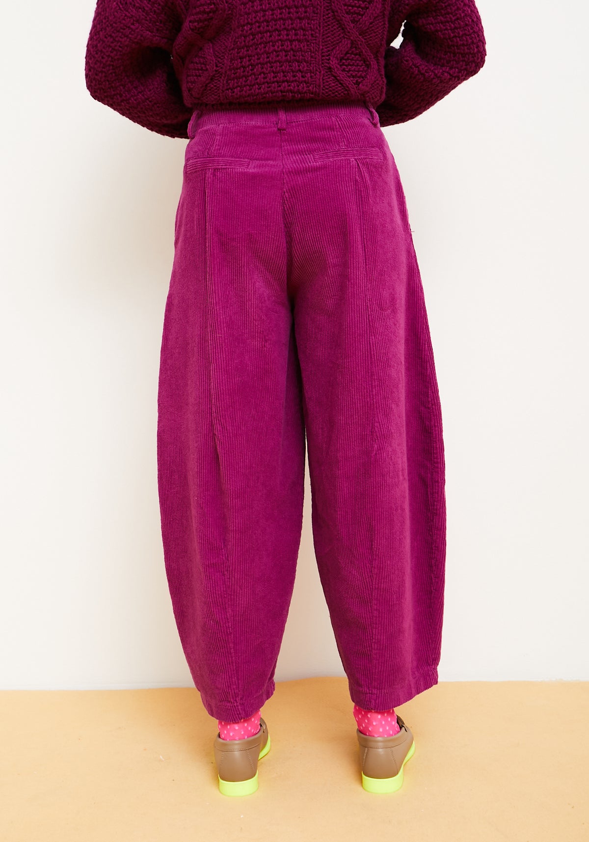 Pantalon Dado Frambuesa Pana