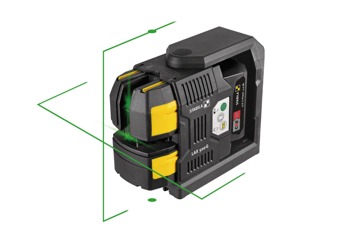 Laser lignes croisées et aplomb LAX 500 G, 12-V-System, 7-pcs (EU) STABILA 19984