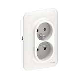 Double prise de courant 2P+T OVALIS SCHNEIDER S262089 avec terre 250V