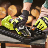 Élagueur à main 18V - RYOBI RY18PSX10A-0 - Brushless / moteur sans charbons - guide 10 cm - 6 m/s - tendeur sans outil (vendu sans batterie)