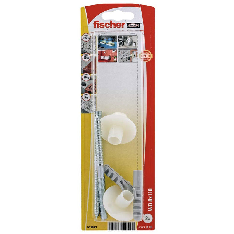Fixation de lavabo FISCHER WDE 8x110/2K