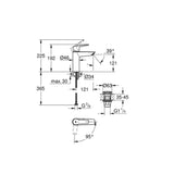 Mitigeur lavabo monocommande START FastFixation GROHE 23746002 bec droit - taille M - chrome