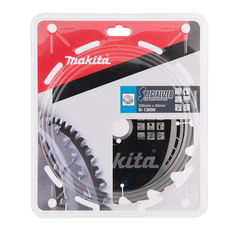 Lames carbure "Specialized" construction (FERMACELL ®), pour scies circulaires MAKITA