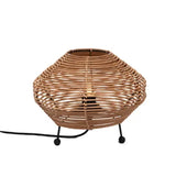 Lampe à poser Esteban en rotin - ⌀ 32 cm - marron