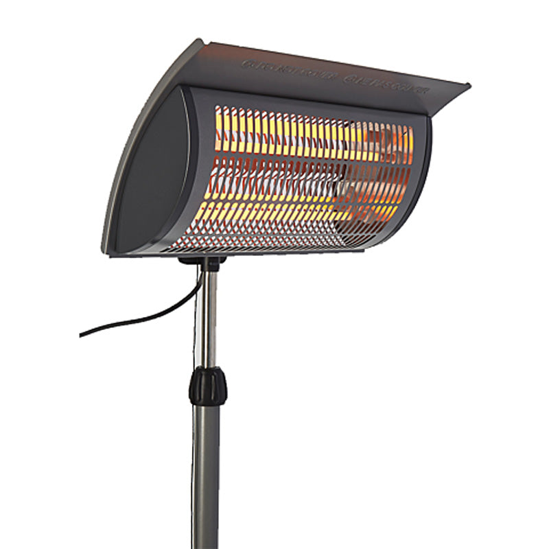 Parasol chauffant électrique Verone - Acier - Gris - 2000W