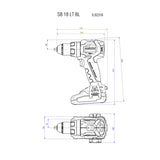 Perceuse à percussion sans fil 18V SB 18 LT BL METABO 602316890 (vendu sans batterie)
