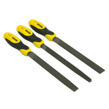 Jeu de 3 limes mi-douces STANLEY - 200 mm