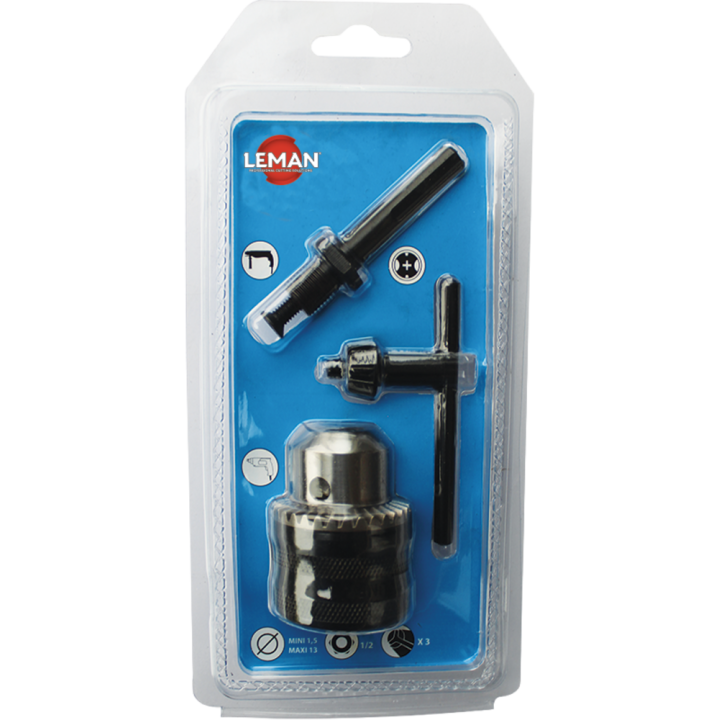 Kit mandrin + clé + adaptateur LEMAN 913.003 - SDS Perforateur