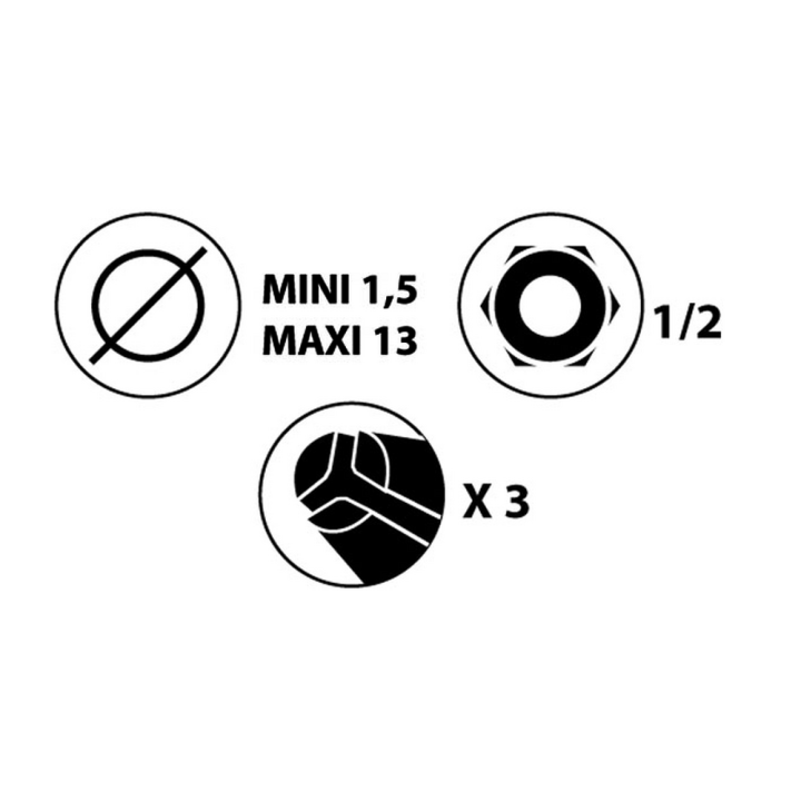 Kit mandrin + clé + adaptateur LEMAN 913.003 - SDS Perforateur