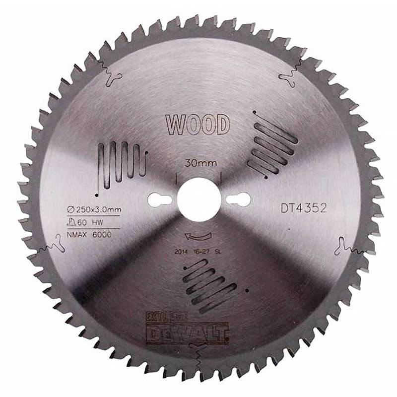 Lame pour scies stationnaires DEWALT DT4352-QZ  Extreme Workshop Ø 250 X 30 mm, 60 dents