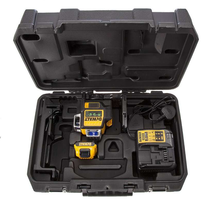 Laser lignes 3 croix 360° à faisceaux verts 12V DEWALT DCE089D1G
