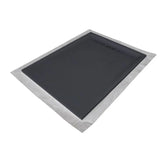 Receveur résine MARMOX imitation marbre noir - grille caniveau excentrée