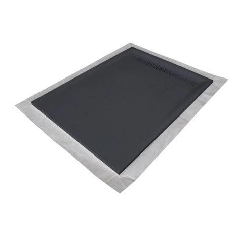 Receveur résine MARMOX imitation marbre noir - grille caniveau excentrée
